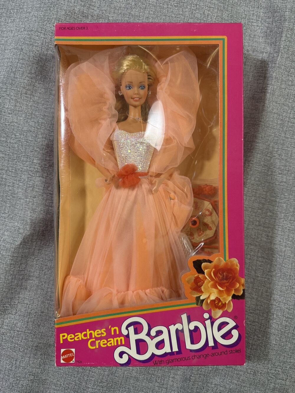 Peaches 'n Cream Barbie 1984 Mattel #7926 NRFB Vintage Superstar Era New in Box